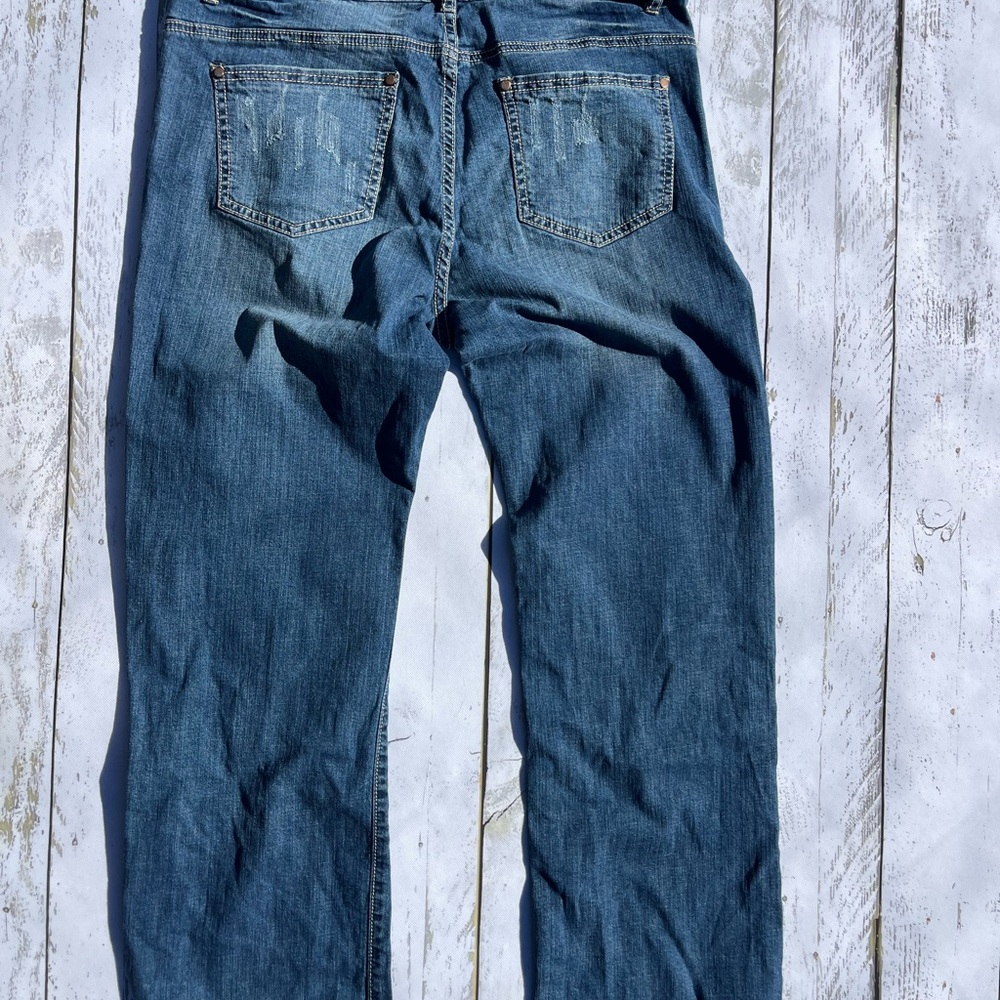 V Christina sequin Embellished Blue Flare Jeans size 15 - Picture 5 of 12
